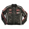 Chaqueta de cuero Warson Motors Daytona Negro