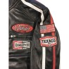 Chaqueta de cuero Warson Motors Daytona Negro