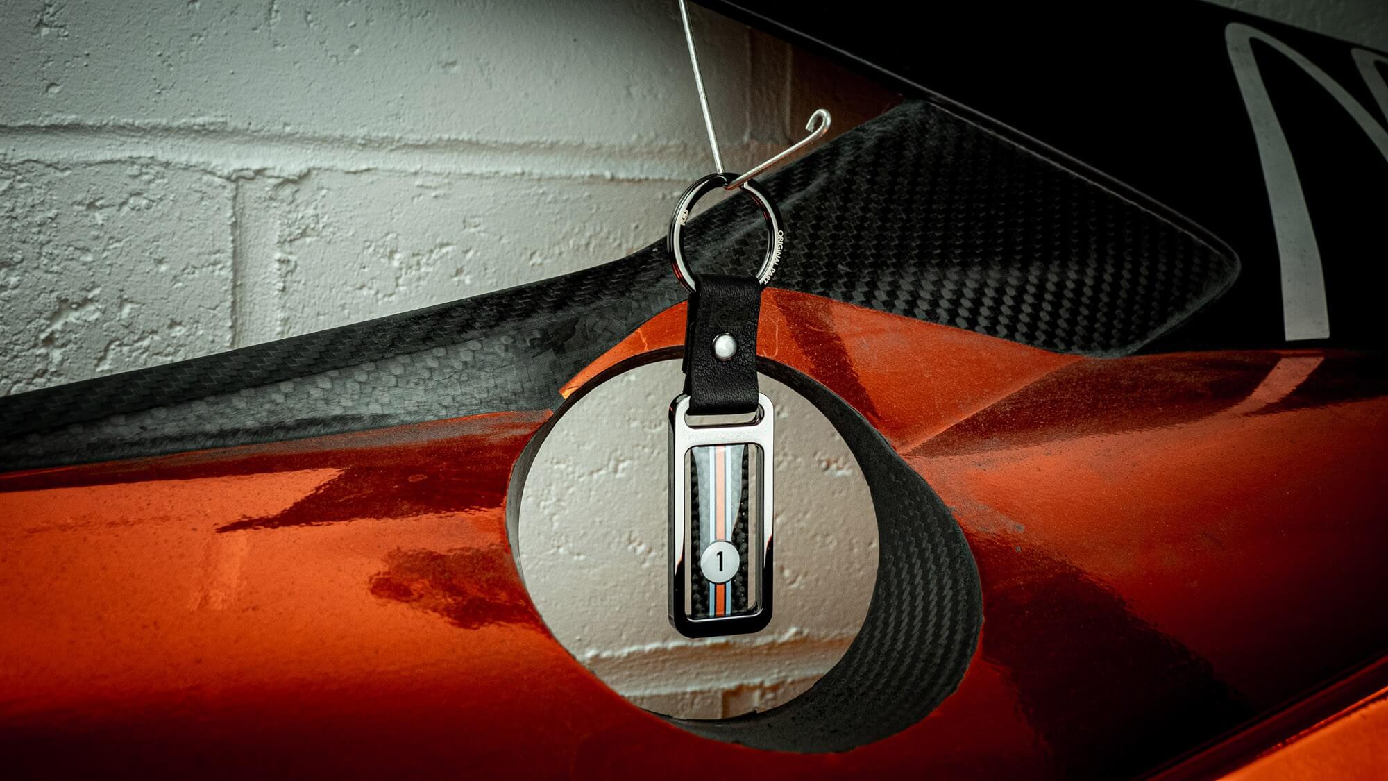 Porte-clés de voiture Shifter en fibre de carbone Porte-clés de
