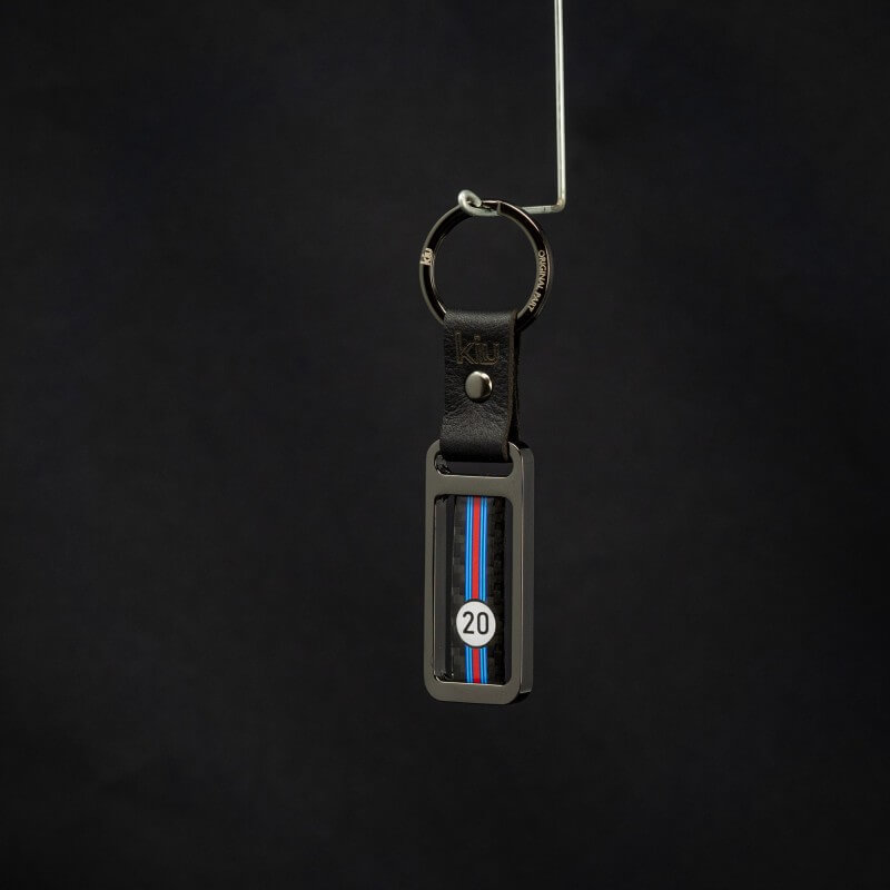 Kiu Style Martini Black Metal/Carbon Key Chain