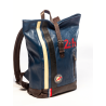 24H Le Mans Leather Backpack - Royal Blue