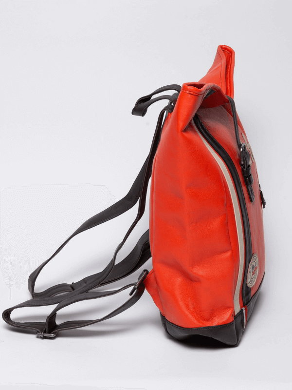 24H Le Mans Leather Backpack - Orange