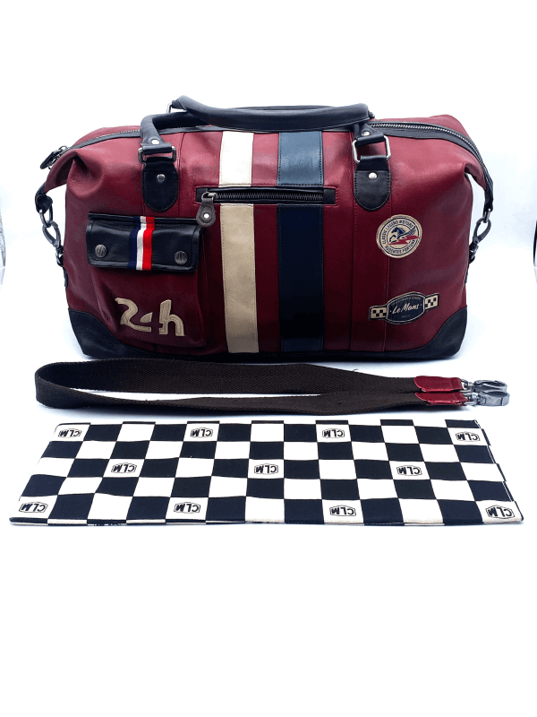 Le Mans weekend bag - Red leather 48h