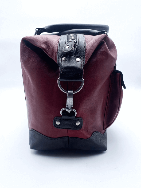 Le Mans weekend bag - Red leather 48h