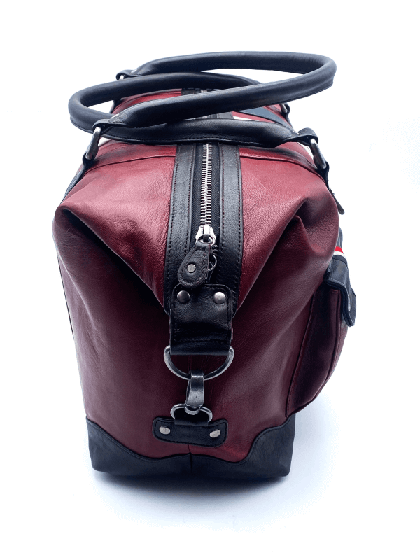 Le Mans weekend bag - Red leather 48h