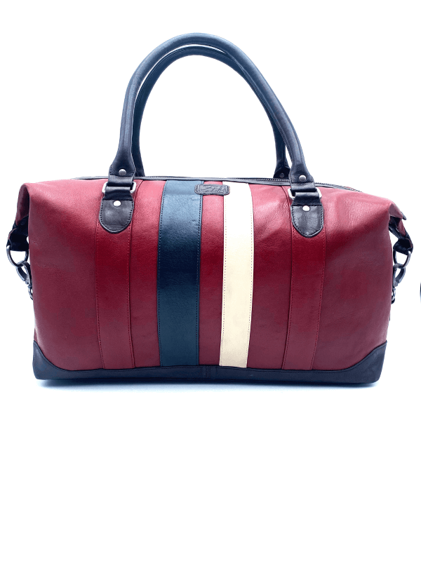 Le Mans weekend bag - Red leather 48h