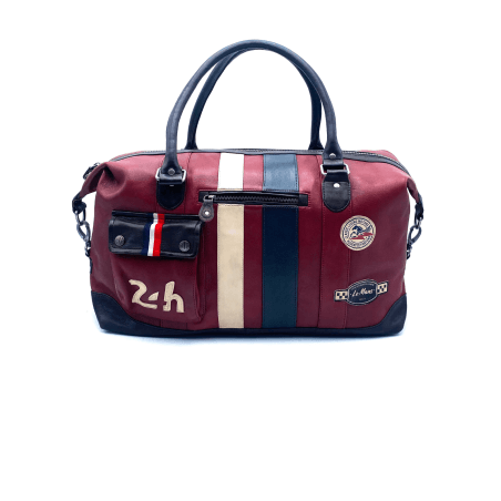 Le Mans weekend bag - Red leather 48h