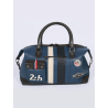 Bolsa de fin de semana Le Mans - Piel azul real 48hrs