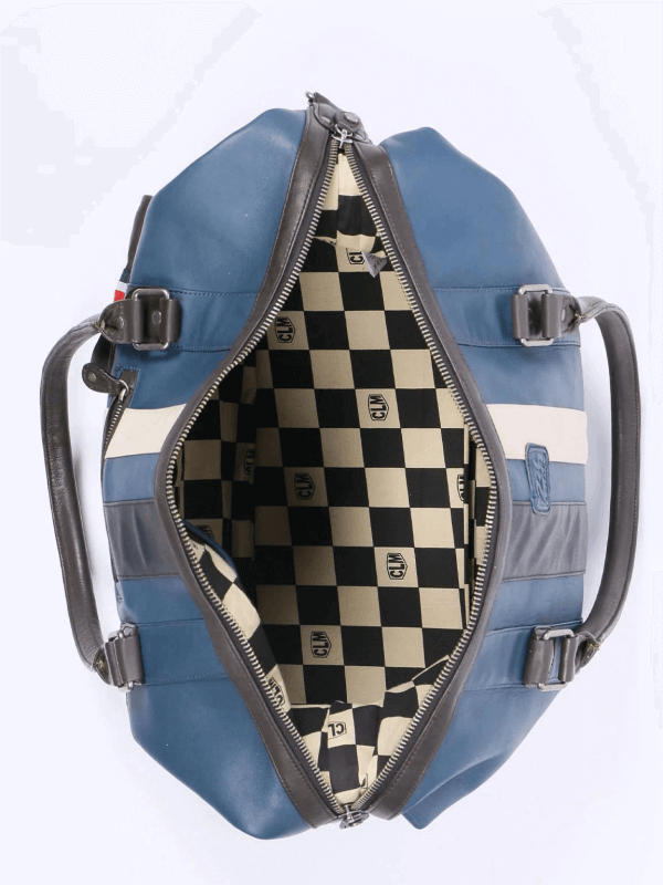 Sac Le Mans weekend - cuir Bleu royal 48h