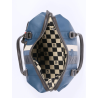 Sac Le Mans weekend - cuir Bleu royal 48h