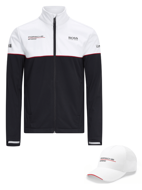 Chaqueta softshell Porsche y gorra de regalo