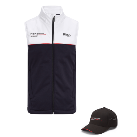 Sleeveless Porsche jacket and complimentary cap