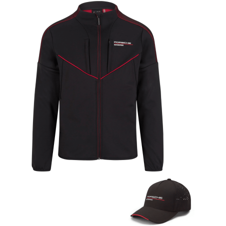 Porsche Motorsport Softshell jacket and cap included