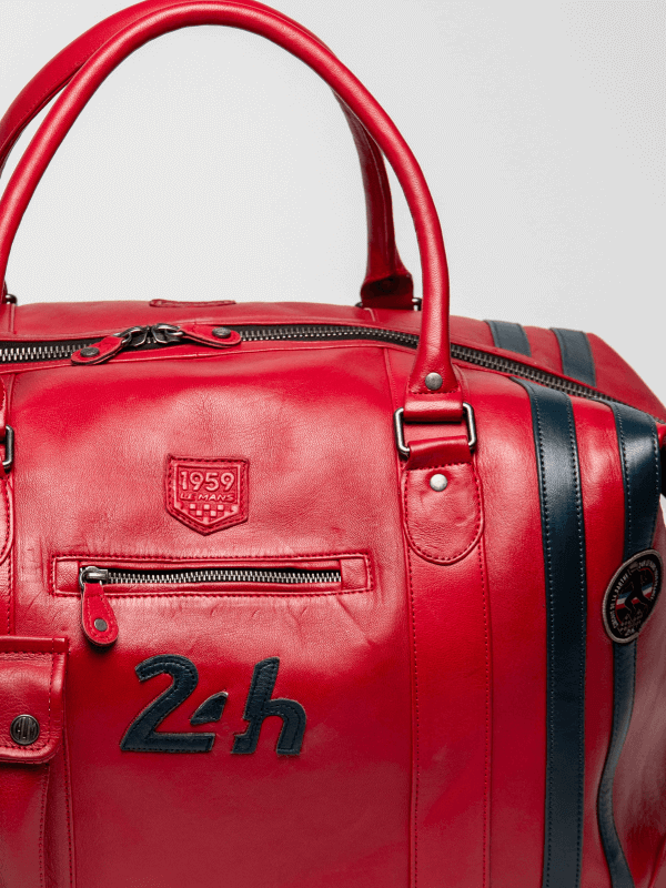 Sac 24h Le Mans cuir Rouge - André 72h