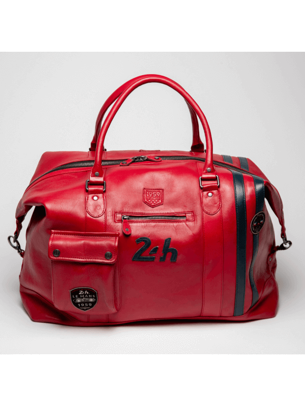 Sac 24h Le Mans cuir Rouge - André 72h