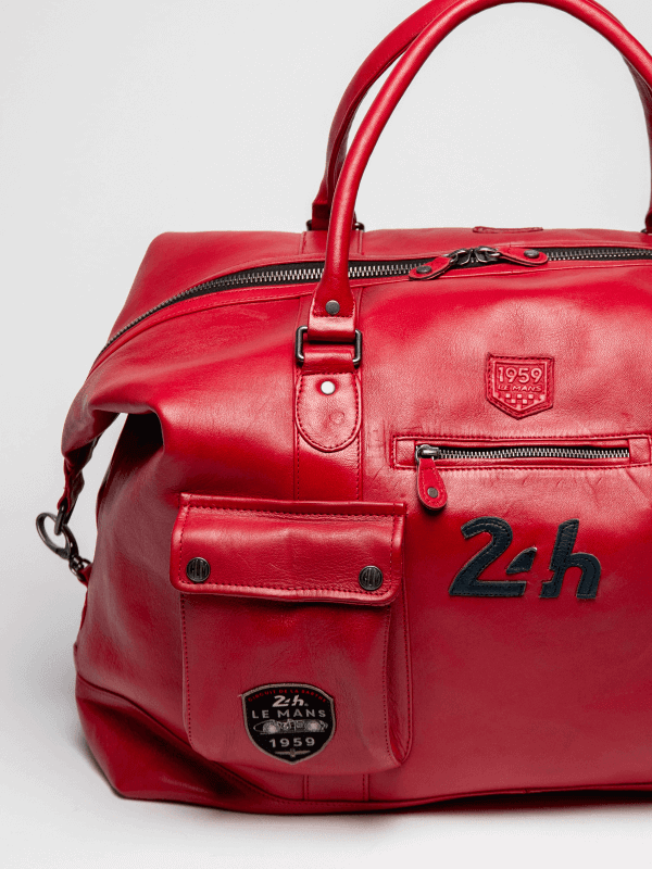 Sac 24h Le Mans cuir Rouge - André 72h