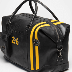 24h Le Mans black leather bag - André 72h