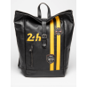 24H Le Mans Backpack in Black Leather - Fernand