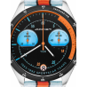 Arpiem Tribute TSR watch with black and orange leather strap