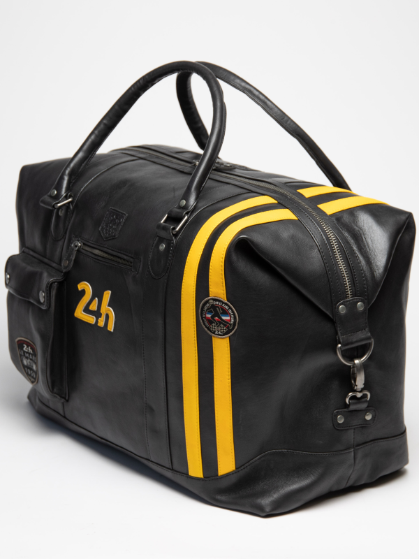 Bolsa de cuero negro 24H Le Mans - André 72H + Bolsa