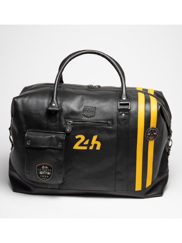 Bolsa de cuero negro 24H Le Mans - André 72H + Bolsa