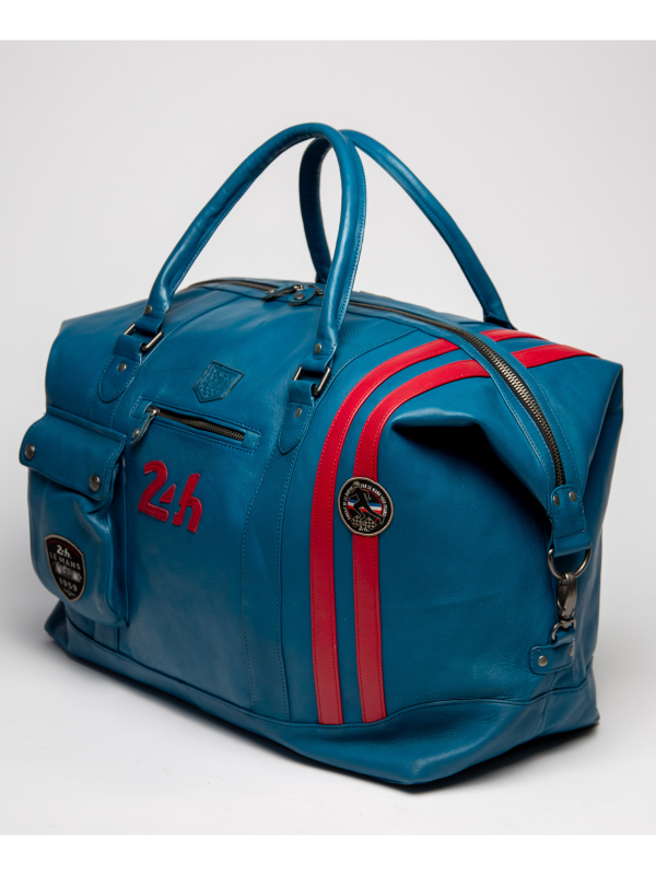 Bolsa de cuero azul marino 24H Le Mans - André 72H + bolsa