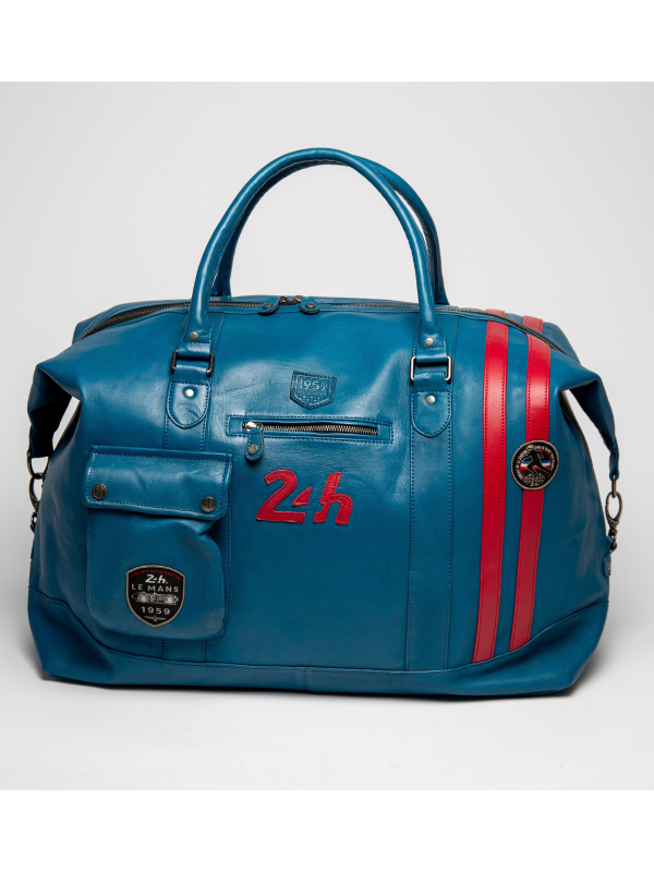 Bolsa de cuero azul marino 24H Le Mans - André 72H + bolsa