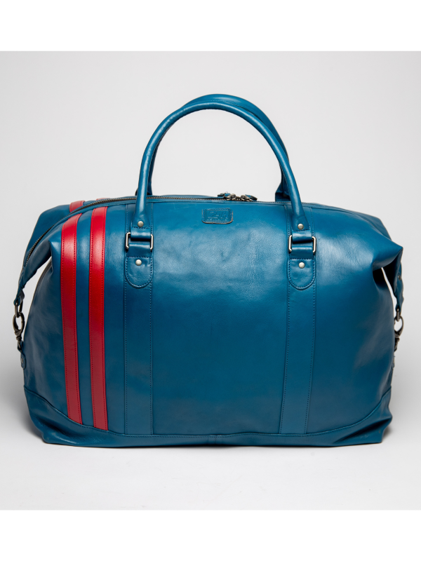 Bolsa de cuero azul marino 24H Le Mans - André 72H + bolsa