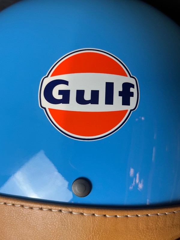 Capacete do Gulf - Laranja e Azul