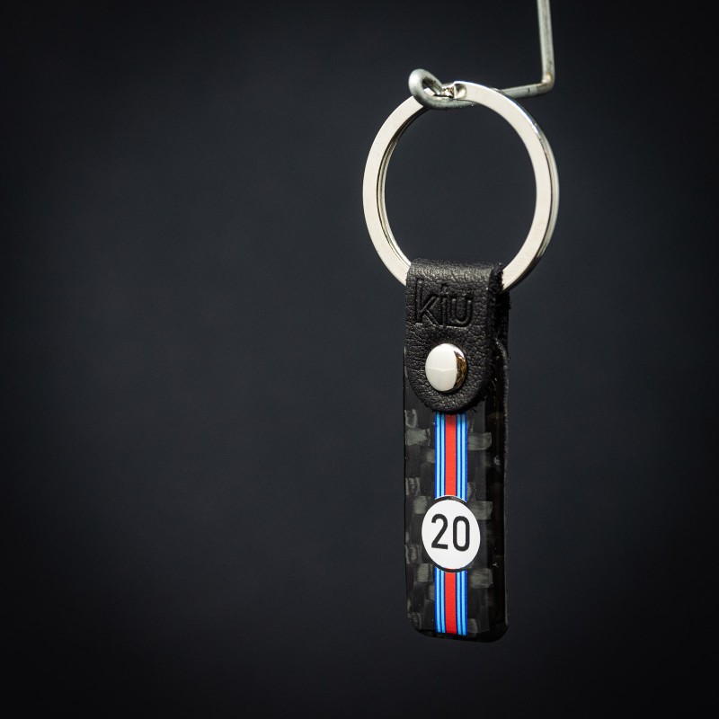 Martini racing carbon key ring