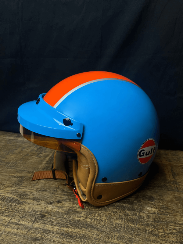 Capacete do Gulf - Laranja e Azul