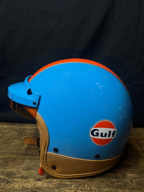 Casco Gulf - Arancione e blu