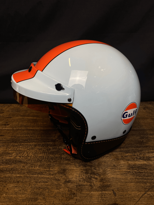 Casque Gulf Classic Bleu Ciel et Orange