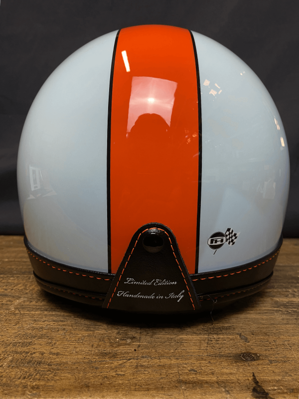 Casco Gulf Azul cielo y naranja clásicos