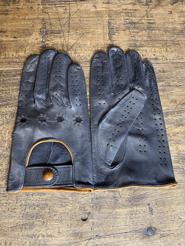 Camel Grey driving gloves