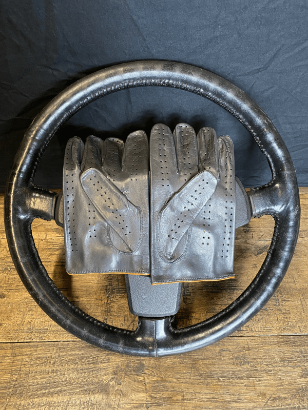 Camel Grey driving gloves