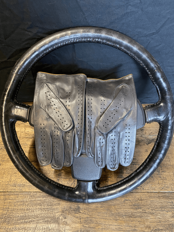 Camel Grey driving gloves