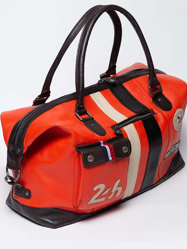 Sac Le Mans weekend - cuir Orange 72h