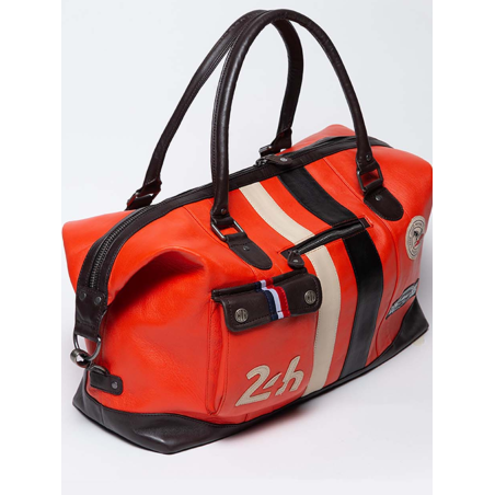 Bolsa de fin de semana Le Mans - cuero Naranja 72h