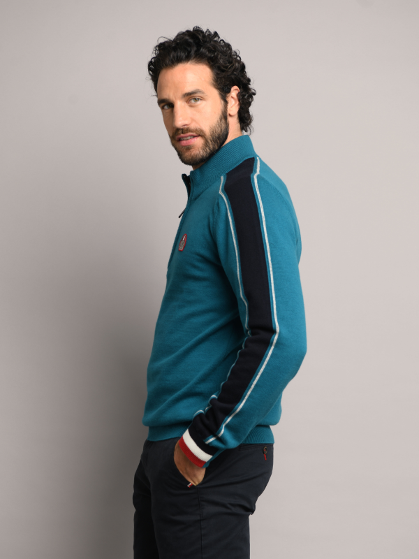 Maglione blu petrolio Delahaye