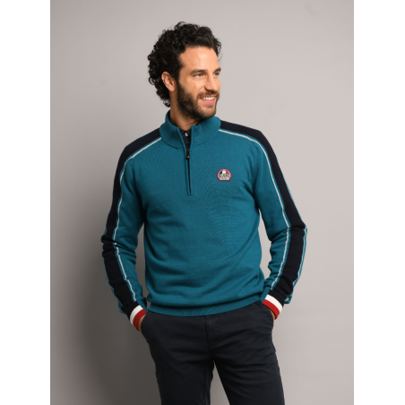 Maglione blu petrolio Delahaye