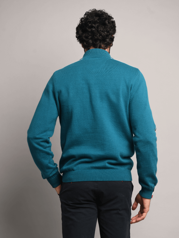 Maglione blu petrolio Delahaye