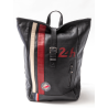 24H Le Mans Leather Backpack - Black