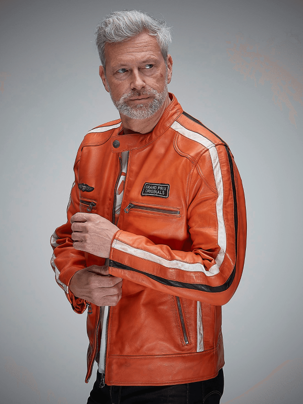 GPO Classic Orange Leather Jacket