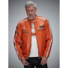 Blouson Cuir GPO Classic Orange