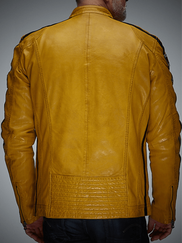 Blouson Cuir GPO Vintage Moutarde