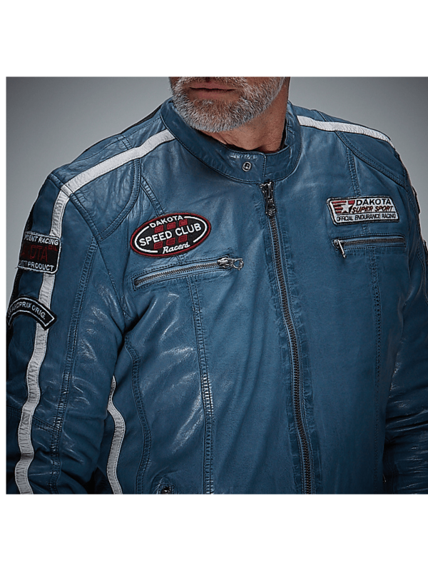 Blouson Cuir GPO Vintage Petrole