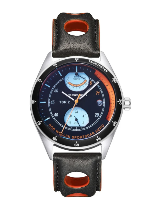 Arpiem Racematic TSR 2 Kyalami black leather watch