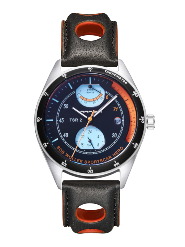 Arpiem Racematic TSR 2 Kyalami black leather watch