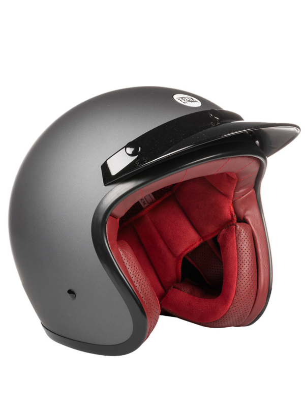 Casco Racer grigio metallizzato